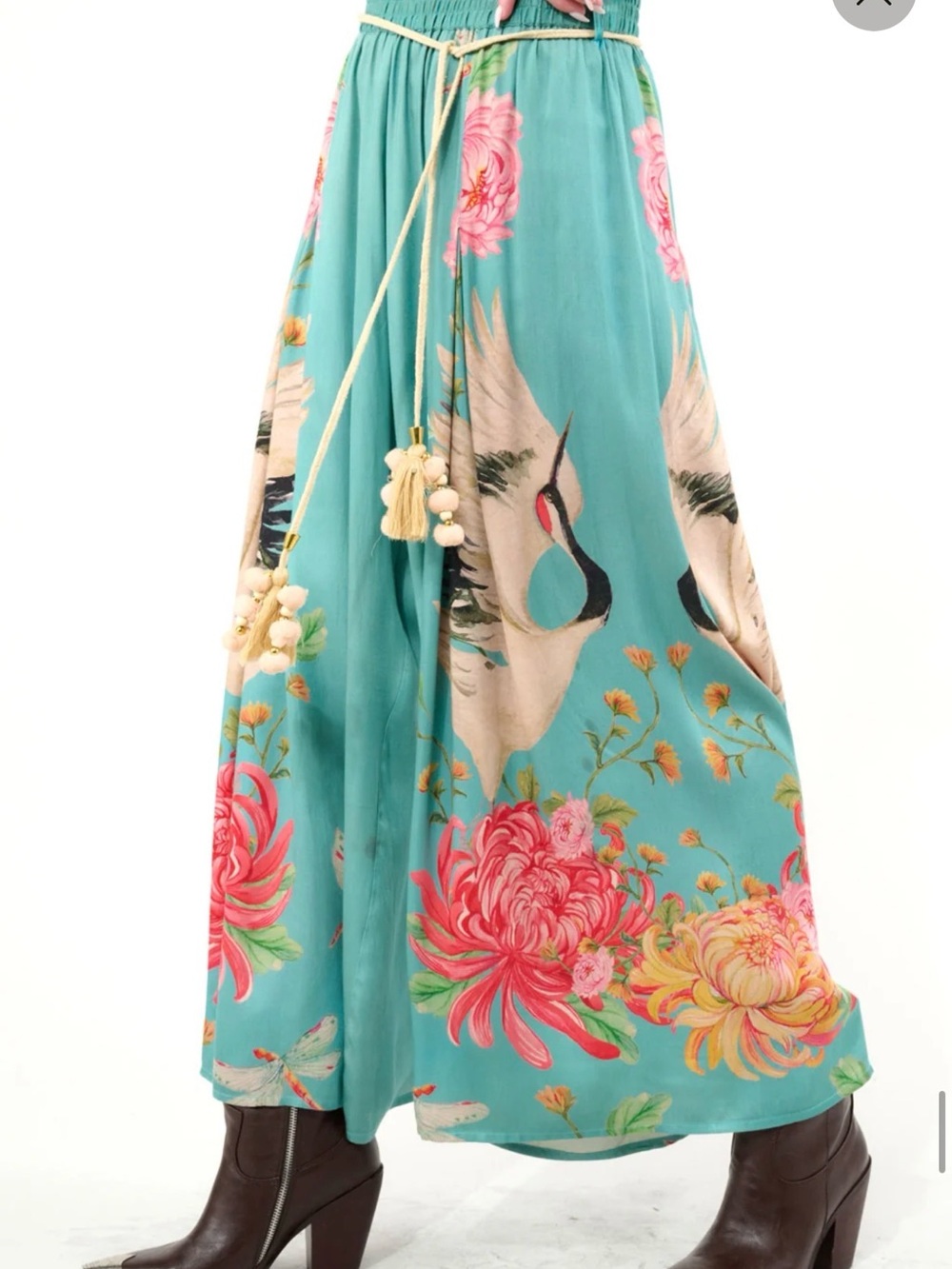 Wide Leg Legend Of The Crane Pants #elegant #luxury #wearableart - Picture 2 of 4